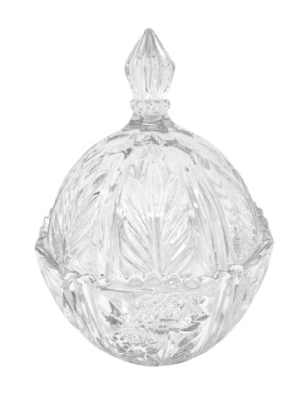 Beautiful Crystal Candy Dish with Lid Excellent Condition